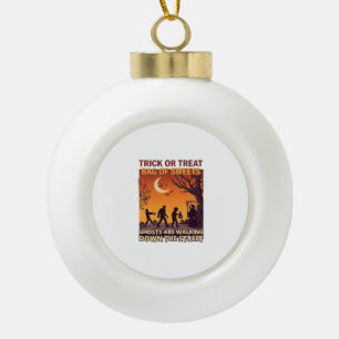Süßes oder Saures Halloween Zombies Sensenmann Kür Keramik Kugel-Ornament