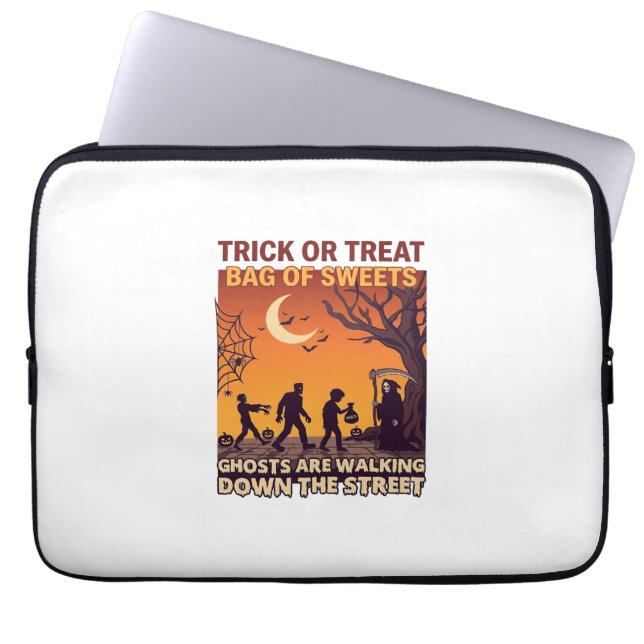 Süßes oder Saures Halloween Zombies Sensenmann Kür Laptopschutzhülle (Vorderseite)