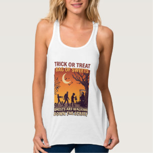 Süßes oder Saures Halloween Zombies Sensenmann Kür Tank Top