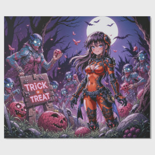 Süßes oder Saures Halloween Zombies verteilen Gehi Geschenkpapier