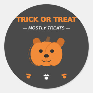 Süßes oder Saures, hauptsächlich Süßes Halloween H Runder Aufkleber