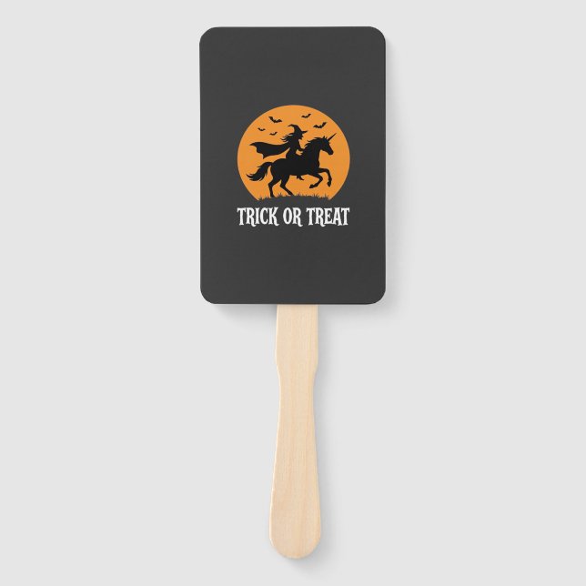 Süßes oder Saures Hexen Einhorn Halloween Design_1 Fächer (Vorderseite)