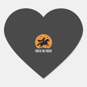 Süßes oder Saures Hexen Einhorn Halloween Design_1 Herz-Aufkleber