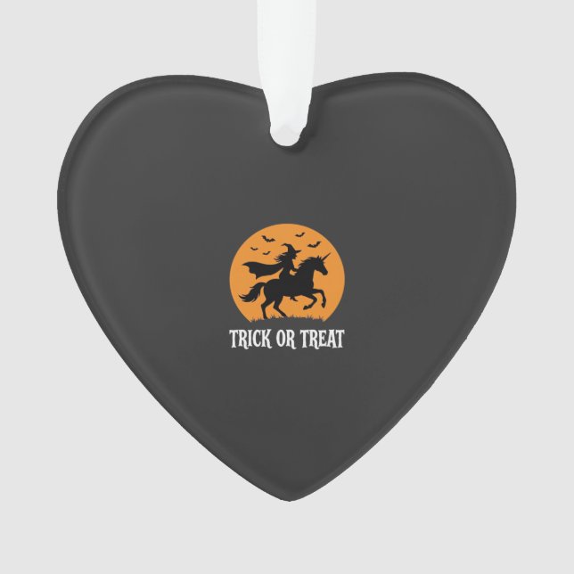Süßes oder Saures Hexen Einhorn Halloween Design_1 Ornament (Vorderseite)