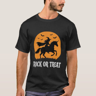 Süßes oder Saures Hexen Einhorn Halloween Design_1 T-Shirt