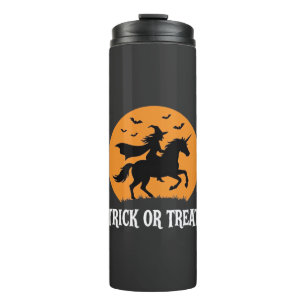 Süßes oder Saures Hexen Einhorn Halloween Design_1 Thermosbecher