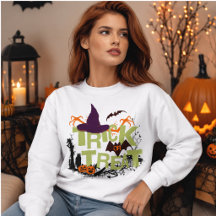 Süßes oder Saures Hexenhut Halloween-Typografie