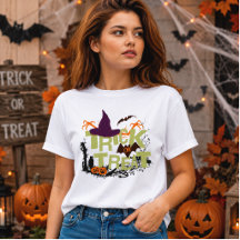 Süßes oder Saures Hexenhut Halloween-Typografie