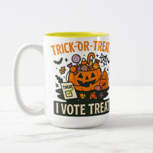 Süßes oder Saures? Ich wähle Süßes Halloween Zweifarbige Tasse