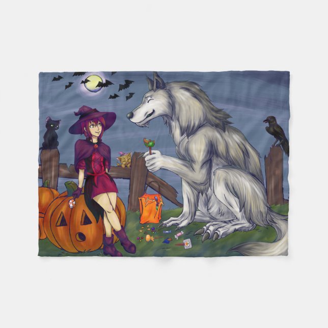 Süßes oder Saures Kumpels Fleecedecke (Vorderseite (Horizontal))