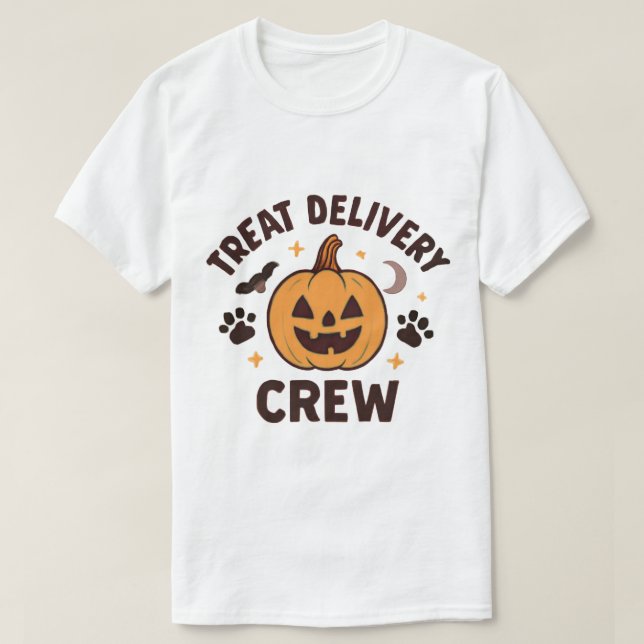 Süßes oder Saures Lieferteam Halloween T-Shirt  (Design vorne)