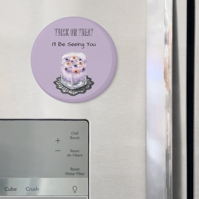 Süßes oder Saures Lila Glas Augäpfel Halloween Magnet (In Situ (Kühlschrank))
