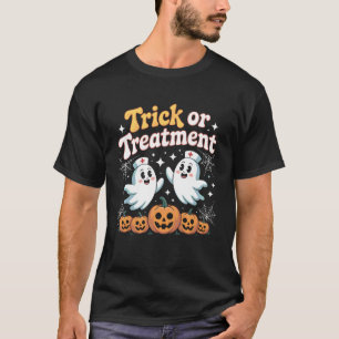 Süßes oder Saures Lustiger Krankenpfleger Geist Kü T-Shirt