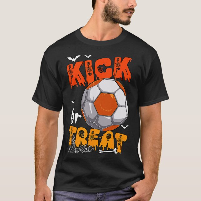 Süßes oder Saures Lustiger Witz Kick Halloween Spi T-Shirt (Vorderseite)