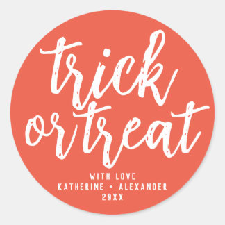 Süßes oder Saures Modern Elegant Personalisierter Runder Aufkleber