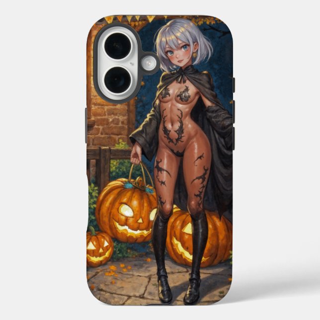 Süßes oder Saures, mutiges Halloween-Kostümmädchen Case-Mate iPhone Hülle (Rückseite)