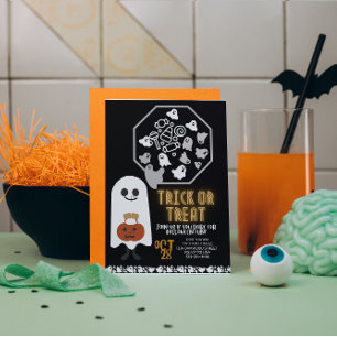 Süßes oder Saures niedlicher Kinder Halloween Brau Einladung