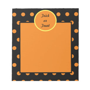 Süßes oder Saures Notizbuch (Schwarz & Orange) Notizblock