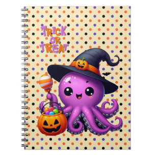Süßes oder Saures Oktopus Halloween Notizblock