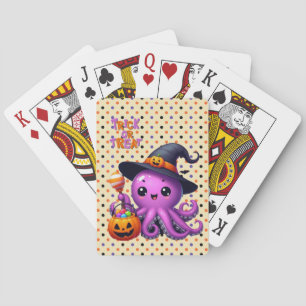 Süßes oder Saures Oktopus Halloween Spielkarten