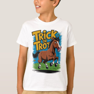 Süßes oder Saures Pferd Design für Reitsportfans T-Shirt
