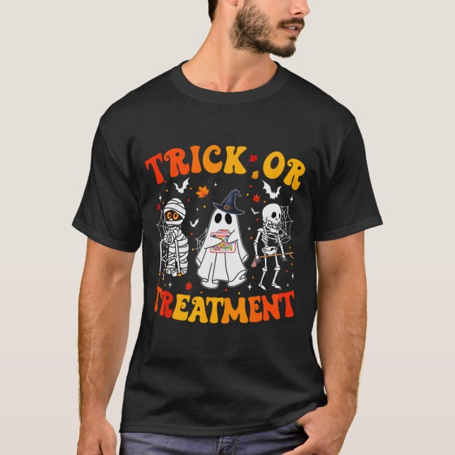 Süßes oder Saures Pt Physiotherapie Therast Hallow T-Shirt (Vorderseite)