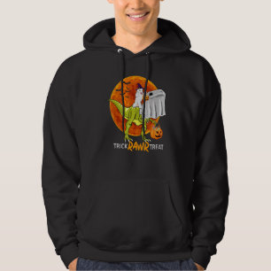 Süßes oder Saures Pudel Reitet Dinosaurier Hallowe Hoodie