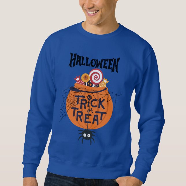 Süßes-oder-Saures-Pullover – Halloween-Stimmung  Sweatshirt (Vorderseite)