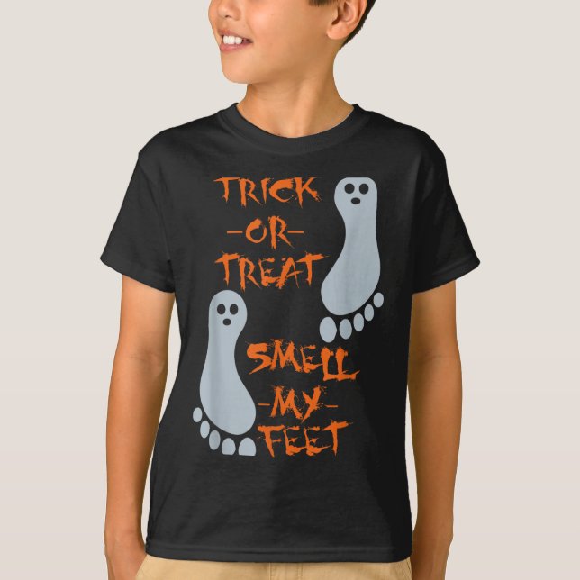 Süßes oder Saures, riech meine Füße - Lustiges Hal T-Shirt (Vorderseite)