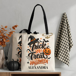 Süßes oder Saures Schwarz Orange Schrift Halloween