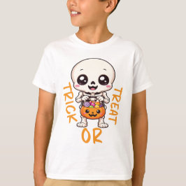 Süßes oder Saures Skelett, Jungen Skelett Hallowee T-Shirt