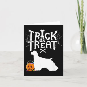 Süßes oder Saures Spaniel Halloween Hundekostüm Karte