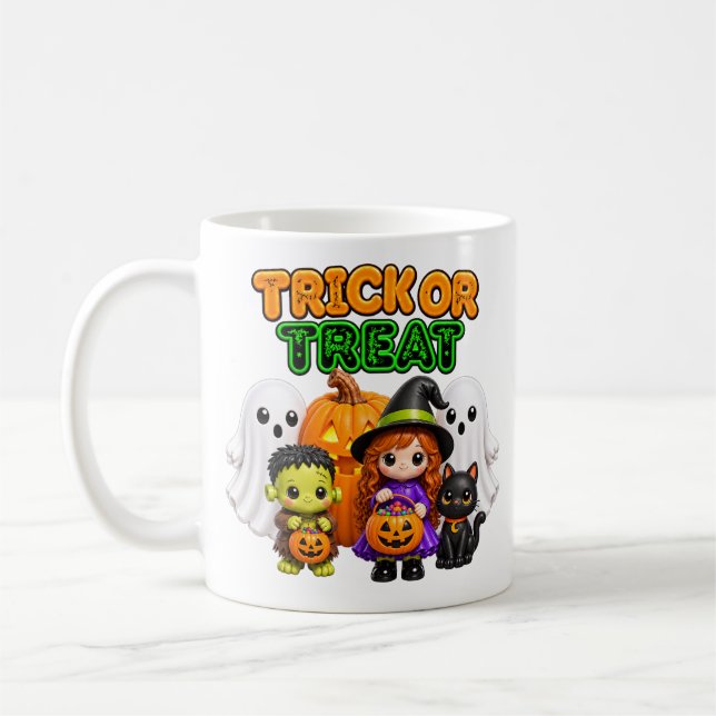 Süßes oder Saures - Süße Halloween-Freunde  Kaffeetasse (Links)