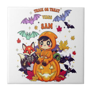 Süßes oder Saures Süßer Halloween Fliese