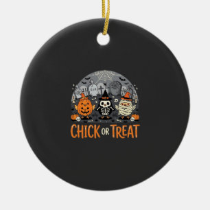 Süßes oder Saures Süßes Halloween-Friedhofsdesign_ Keramik Ornament