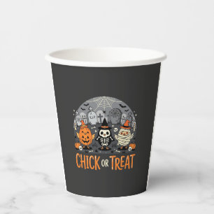 Süßes oder Saures Süßes Halloween-Friedhofsdesign_ Pappbecher