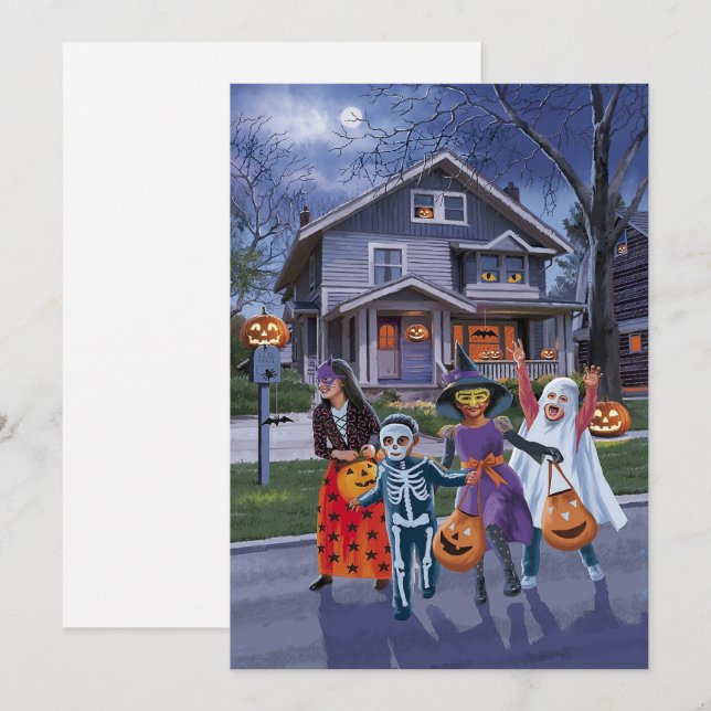 Süßes oder Saures Süßes Halloween  Save The Date (Vorne/Hinten)