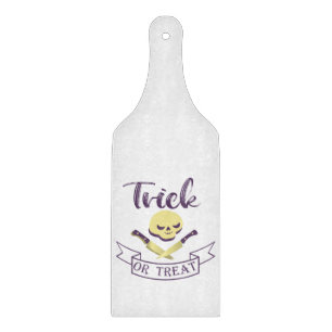 Süßes oder Saures Totenkopf Halloween-Band T Schneidebrett