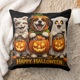 Süßes oder Saures Trio whimsical frohe Halloween-D Kissen