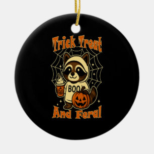 Süßes oder Saures und wild Süßer Halloween Keramik Ornament