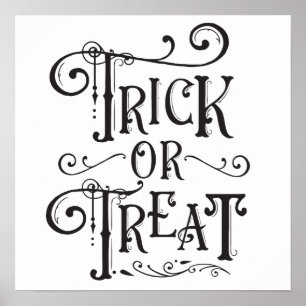 Süßes oder Saures Vintage-Typografie Halloween Poster