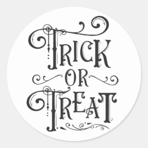 Süßes oder Saures Vintage-Typografie Halloween Runder Aufkleber