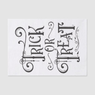 Süßes oder Saures Vintage-Typografie Halloween Seidenpapier