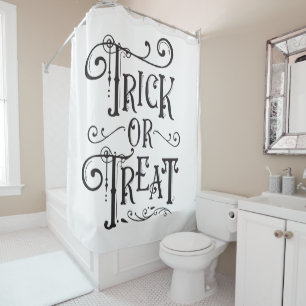 Süßes oder Saures Vintage-Typografie Halloween-Typ Duschvorhang
