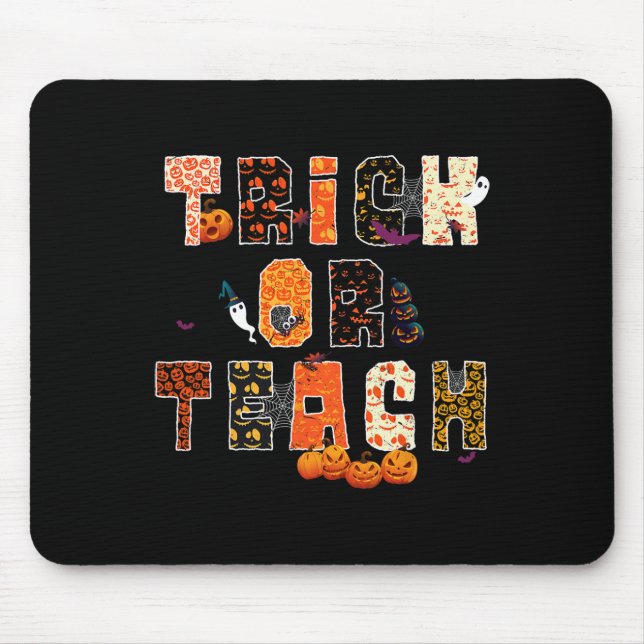 Süßes oder Streich Halloween-Schul-Lehrer Bildung Mousepad (Vorne)