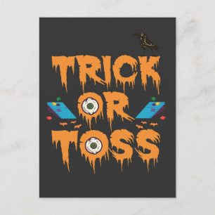 Süßes oder Tosens Lustiges Spuk Halloween Cornhole Postkarte