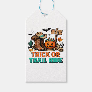 Süßes oder Trail Ride Lustiger Halloween-Pferdespa Geschenkanhänger