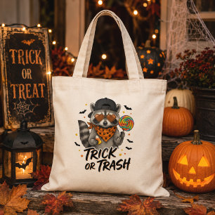 Süßes oder Trash Waschbär Halloween-Tasche Tragetasche