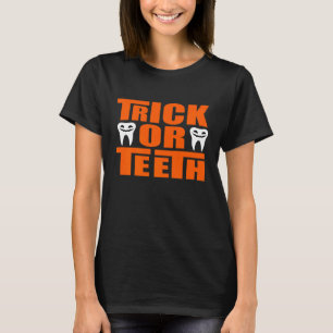 Süßes oder Zähne zahnärztliches Halloween Zahnarzt T-Shirt