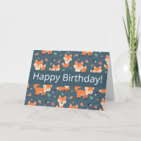 Süßes Orange-Fuchs-Muster Alles Gute zum Geburtsta